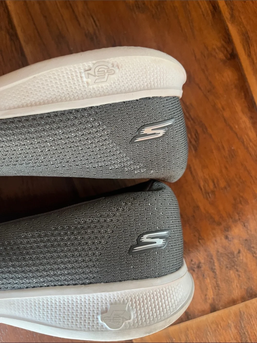 Skechers Charcoal Slip-On Knit Ballet Flats/GoGaMax - Size 8.5